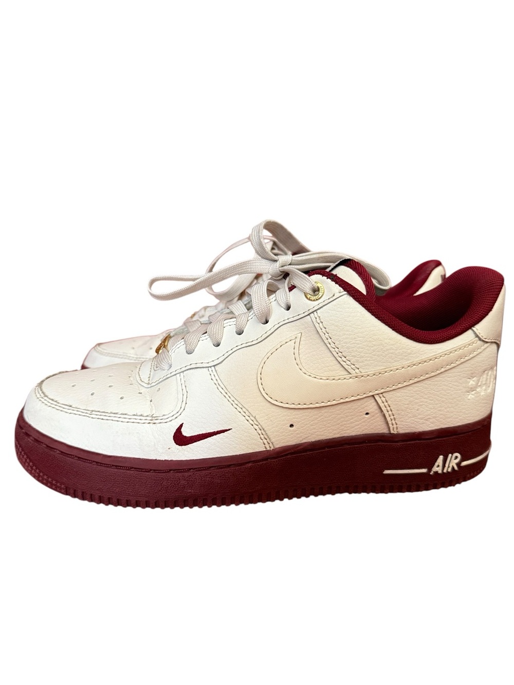 Nike 40th anniversary Air Force one Low-Top Sneakers White & Burgundy Accent